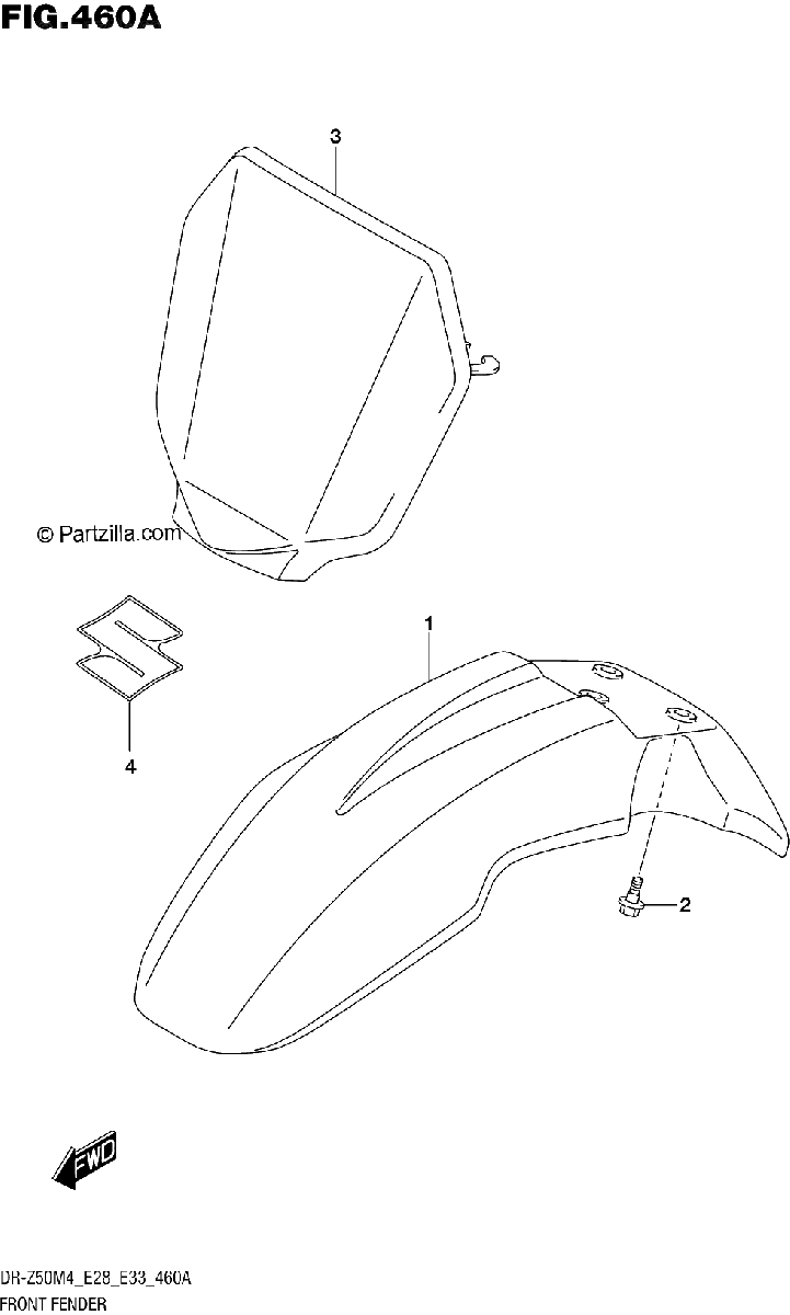 Diagrama de FRONT FENDER