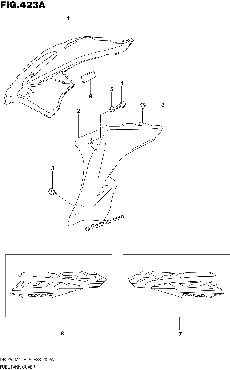 Diagrama de FUEL TANK COVER