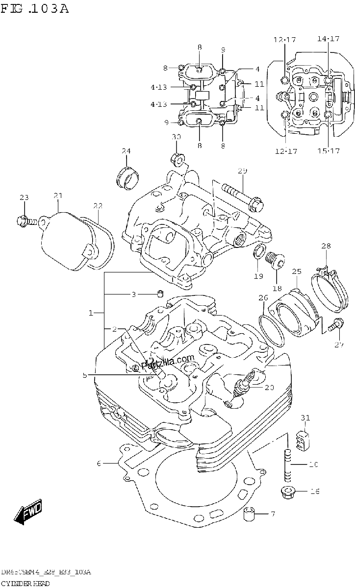 Diagrama de CYLINDER HEAD