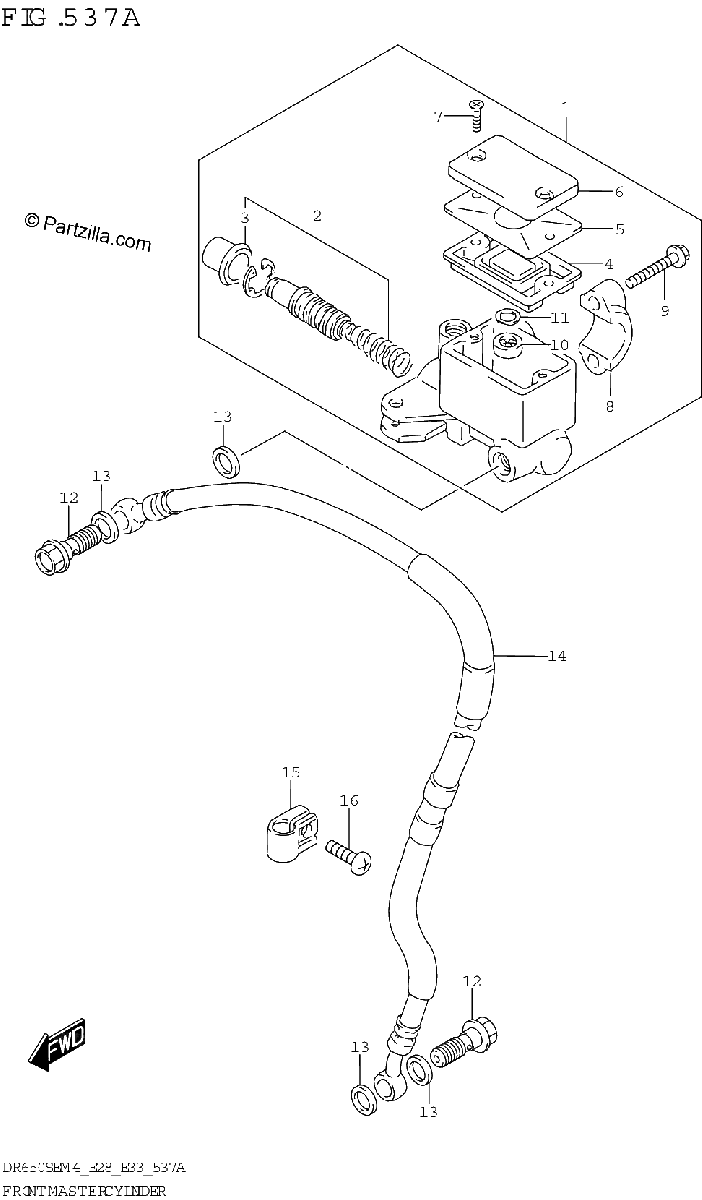 Diagrama de FRONT MASTER CYLINDER