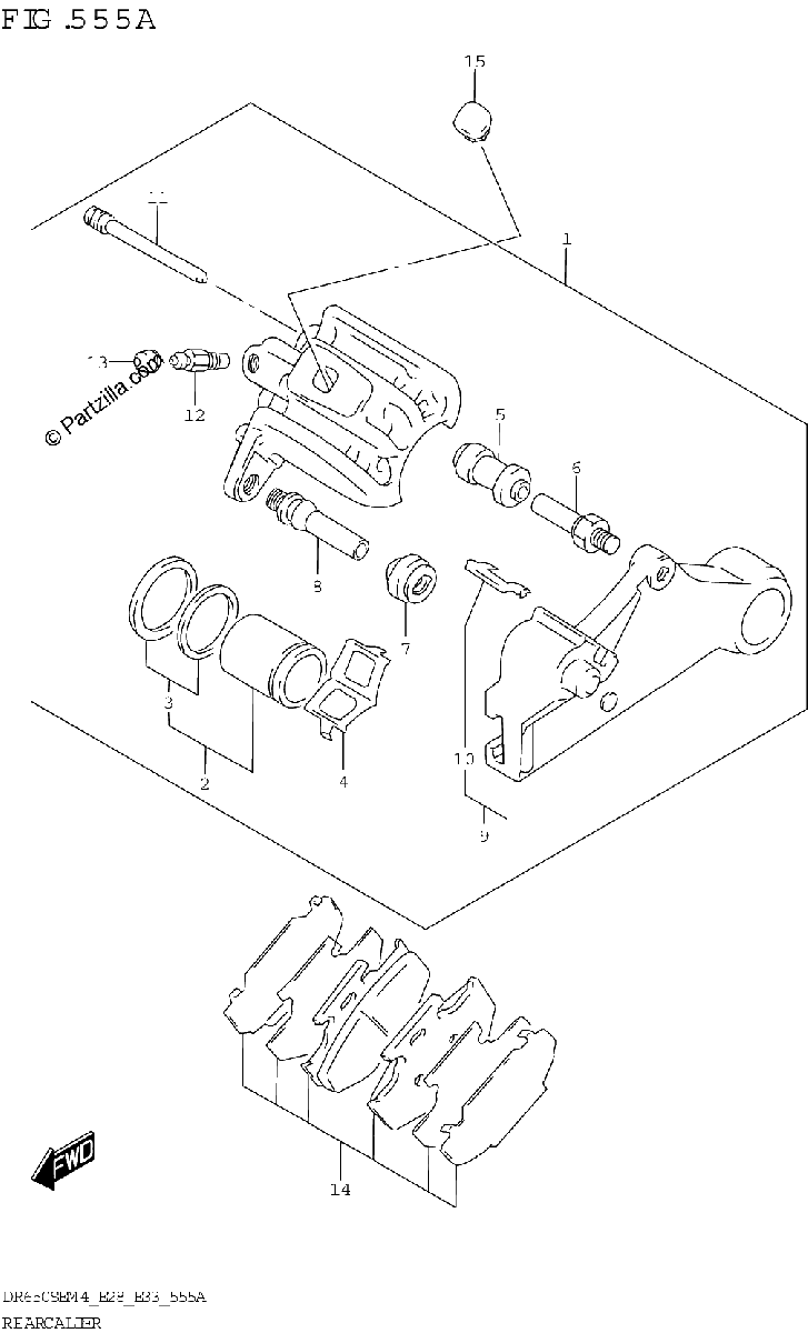 Diagrama de REAR CALIPER