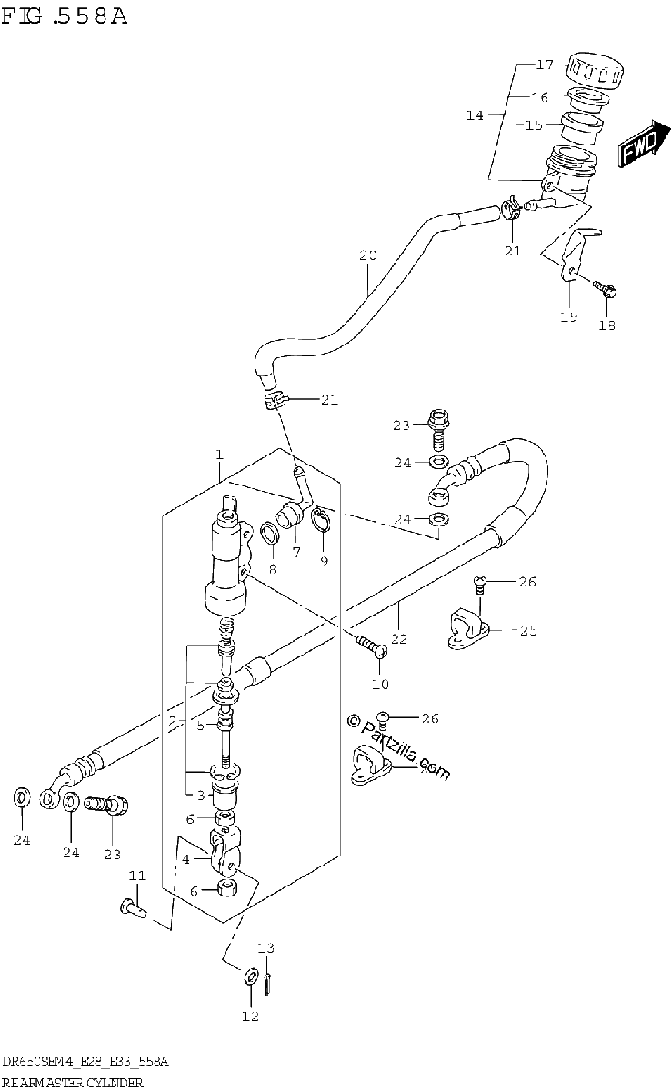 Diagrama de REAR MASTER CYLINDER