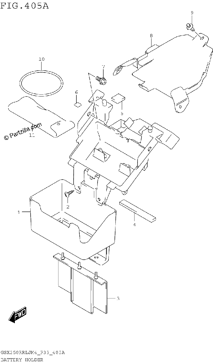 Diagrama de BATTERY HOLDER
