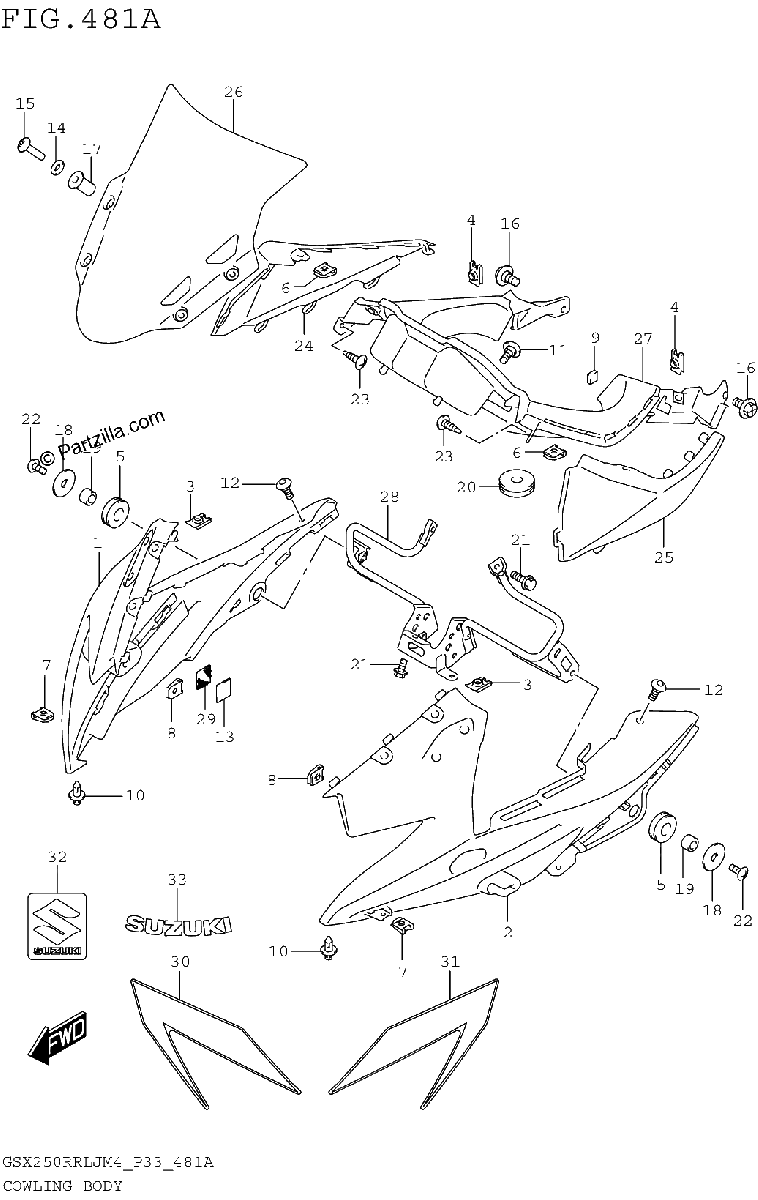 Diagrama de COWLING BODY