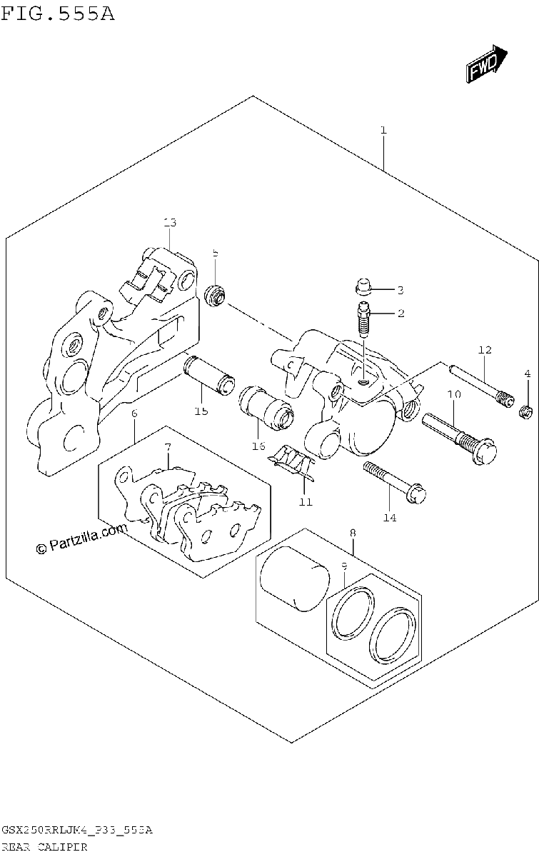 Diagrama de REAR CALIPER