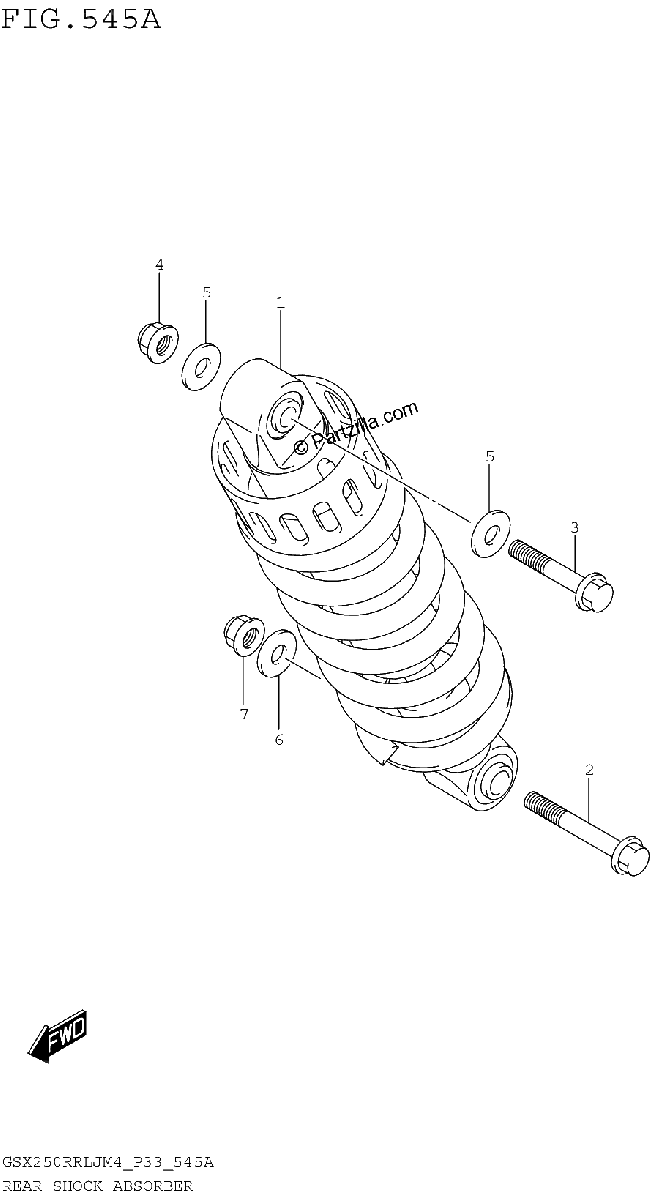 Diagrama de REAR SHOCK ABSORBER