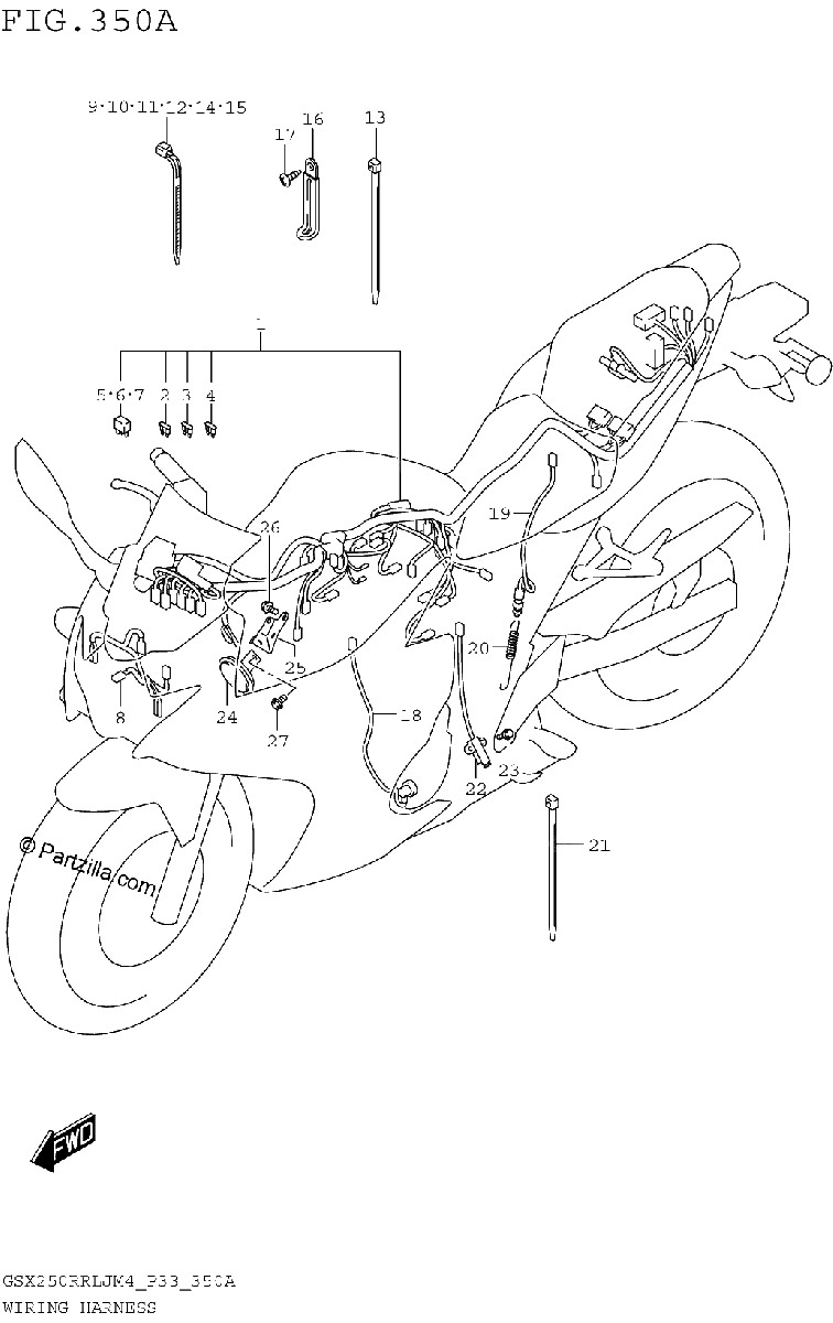 Diagrama de WIRING HARNESS