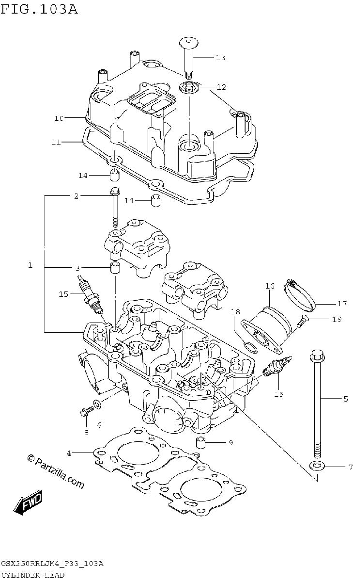Diagrama de CYLINDER HEAD