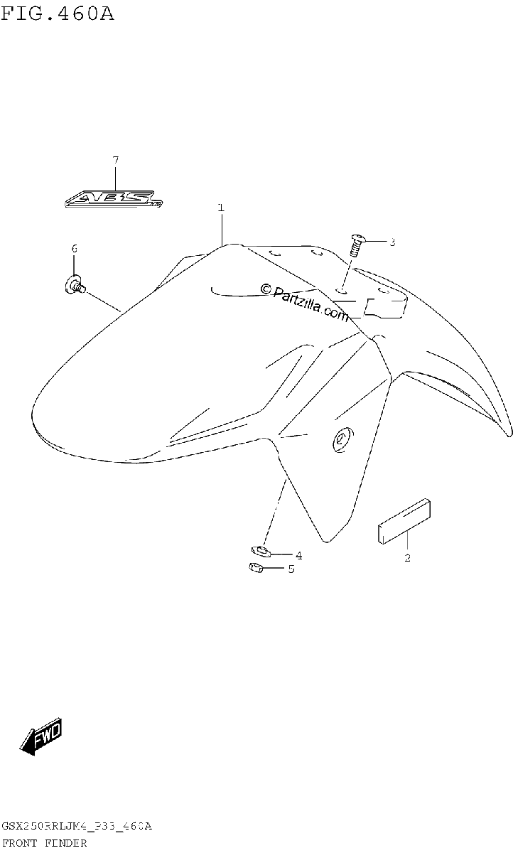 Diagrama de FRONT FENDER