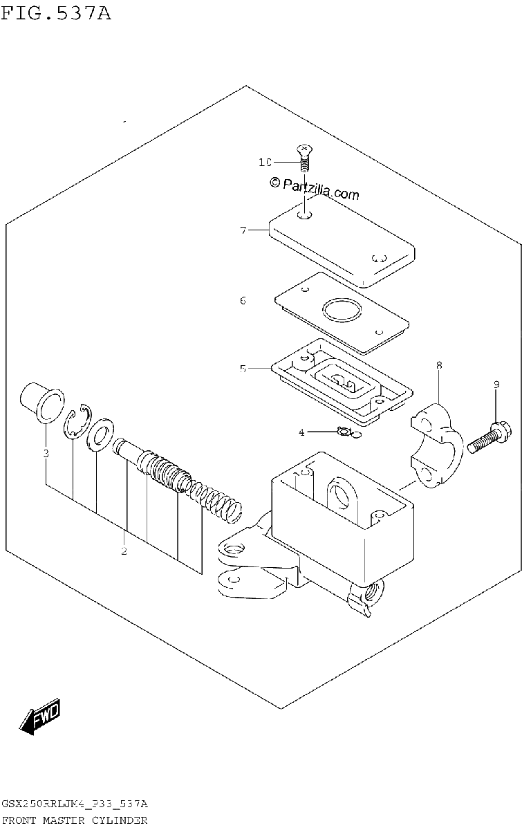 Diagrama de FRONT MASTER CYLINDER
