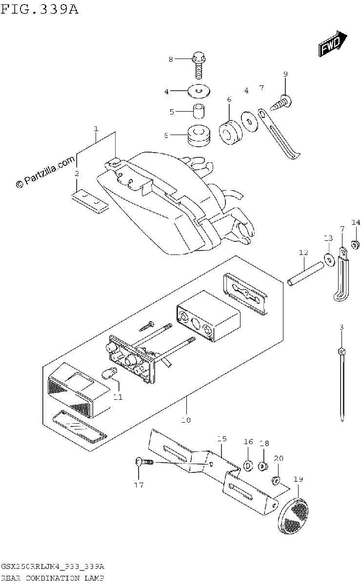 Diagrama de REAR COMBINATION LAMP