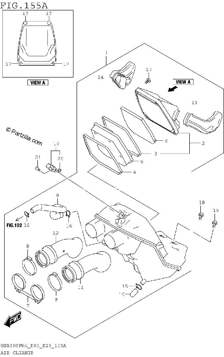 Diagrama de AIR CLEANER