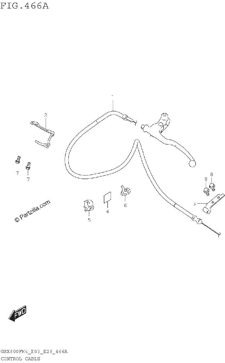 Diagrama de CONTROL CABLE