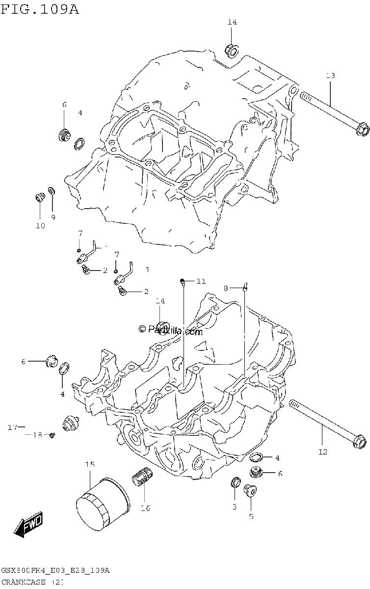 Diagrama de CRANKCASE 2
