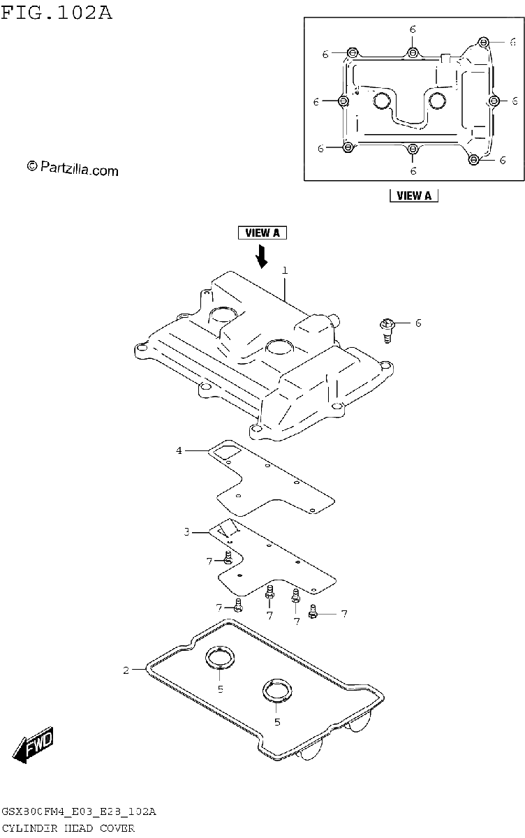 Diagrama de CYLINDER HEAD COVER
