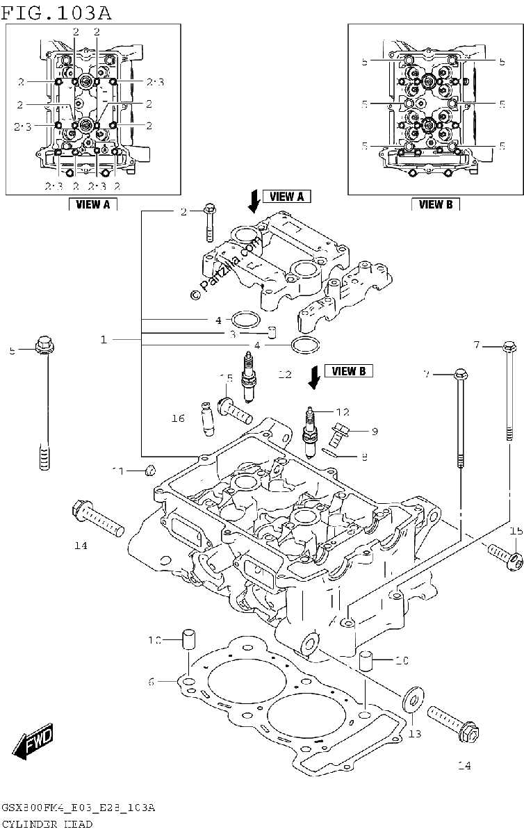 Diagrama de CYLINDER HEAD