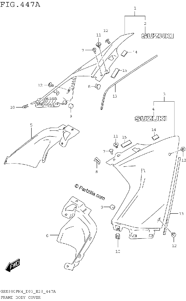 Diagrama de FRAME BODY COVER