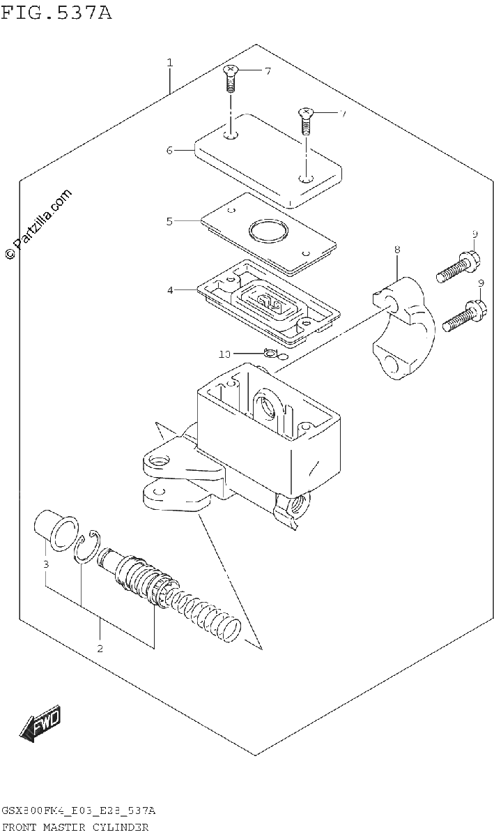 Diagrama de FRONT MASTER CYLINDER
