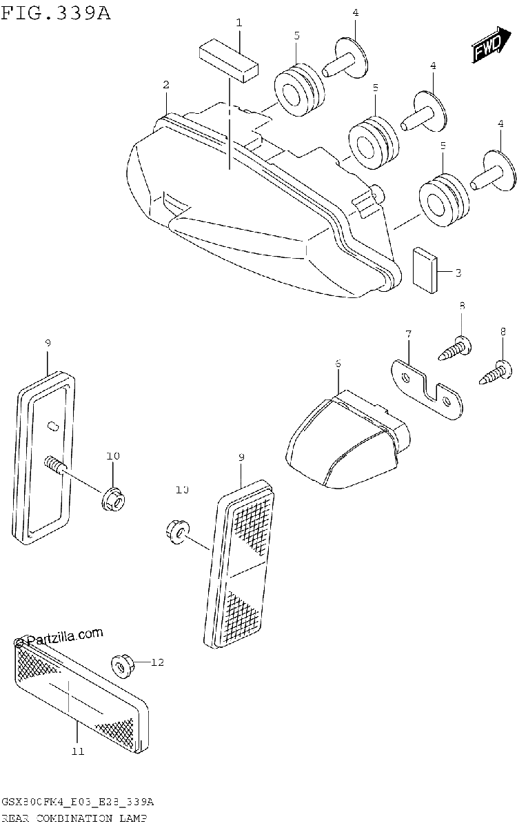 Diagrama de REAR COMBINATION LAMP