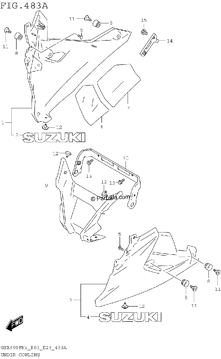 Diagrama de UNDER COWLING