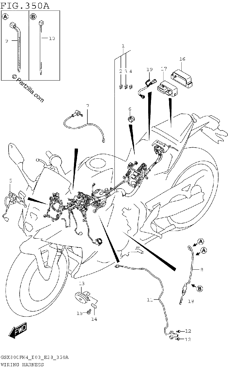 Diagrama de WIRING HARNESS