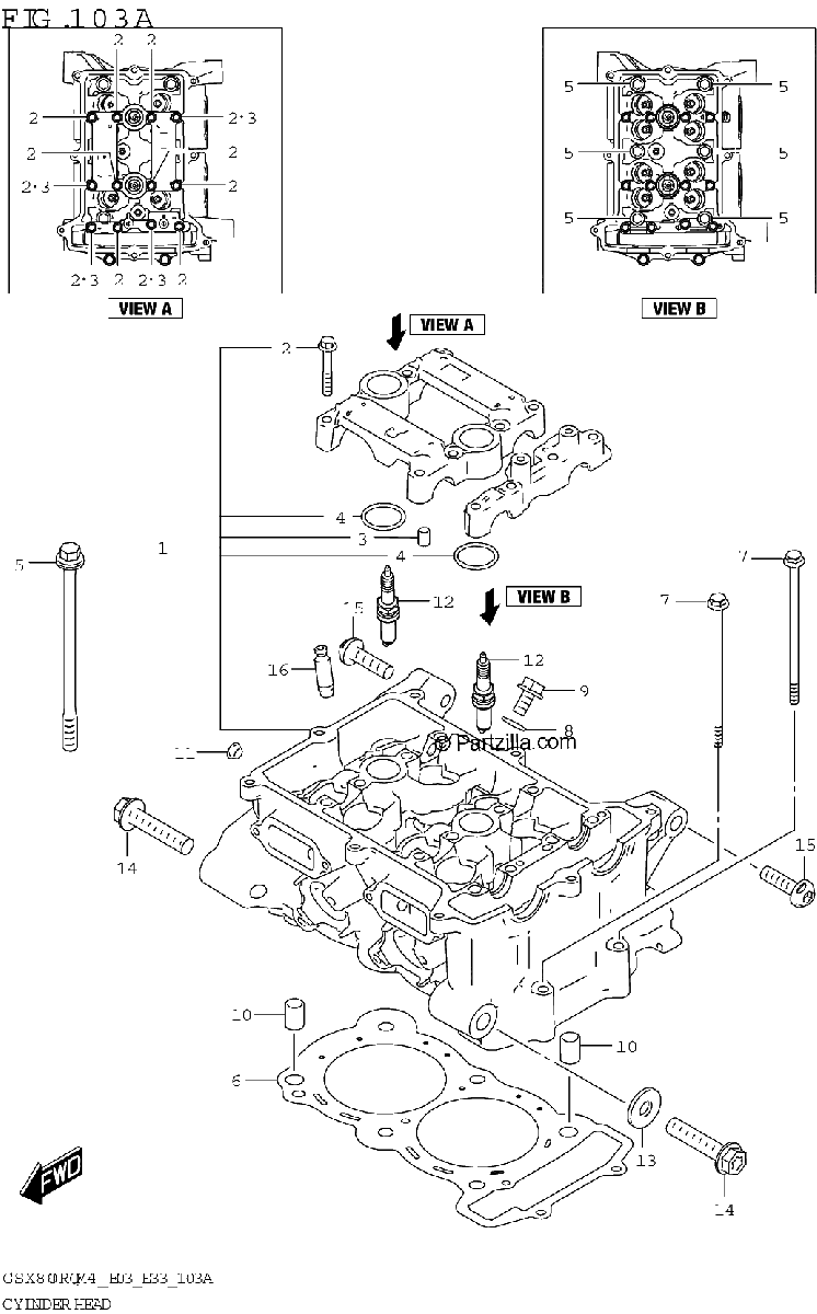 Diagrama de CYLINDER HEAD