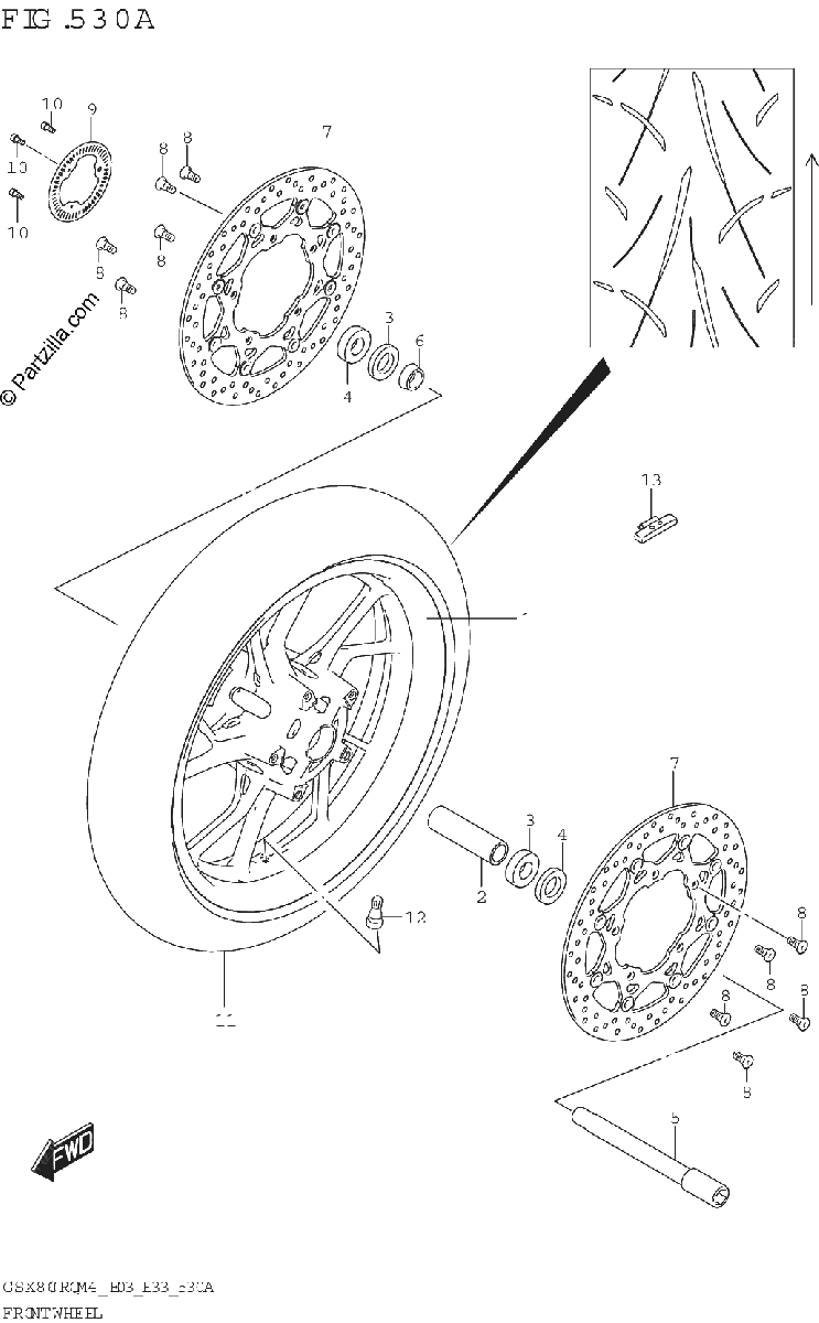 Diagrama de FRONT WHEEL