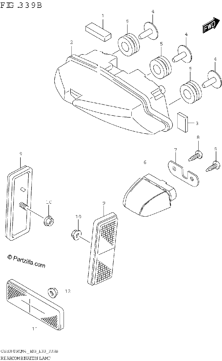 Diagrama de REAR COMBINATION LAMP