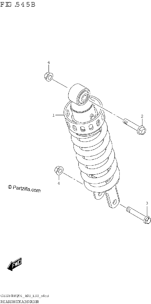 Diagrama de REAR SHOCK ABSORBER