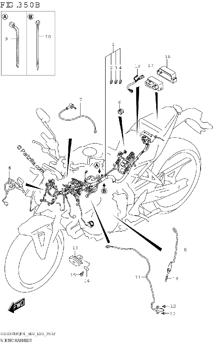 Diagrama de WIRING HARNESS