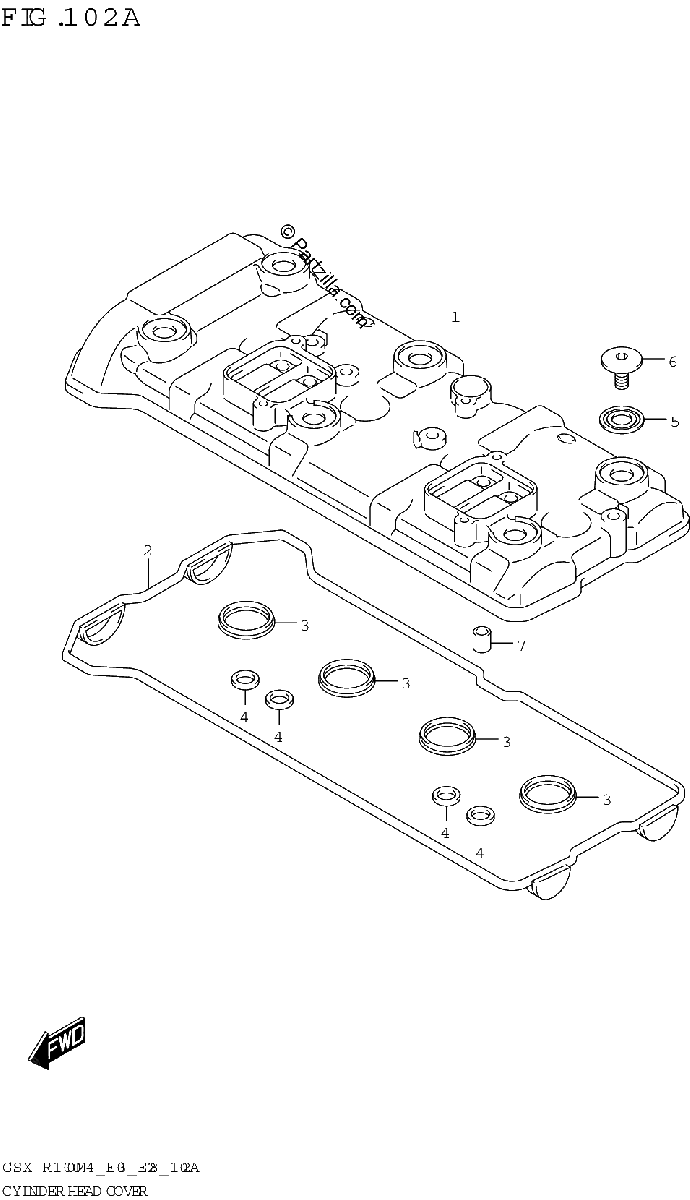 Diagrama de CYLINDER HEAD COVER