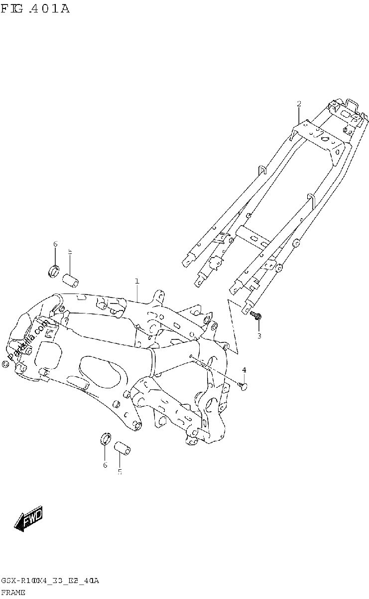 Diagrama de FRAME GSX R1000A