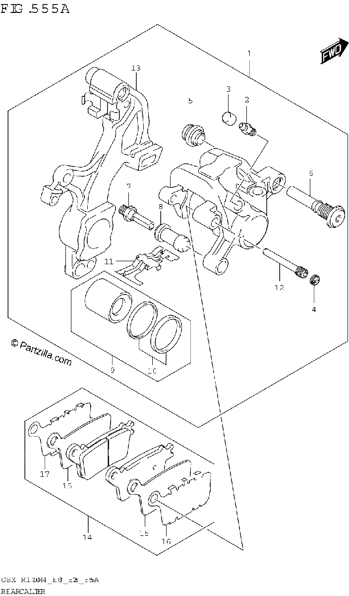 Diagrama de REAR CALIPER