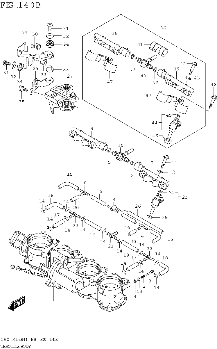 Diagrama de THROTTLE BODY E33