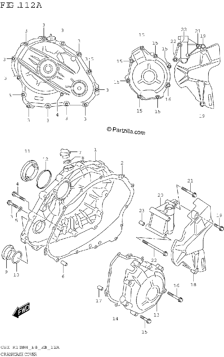 Diagrama de CRANKCASE COVER