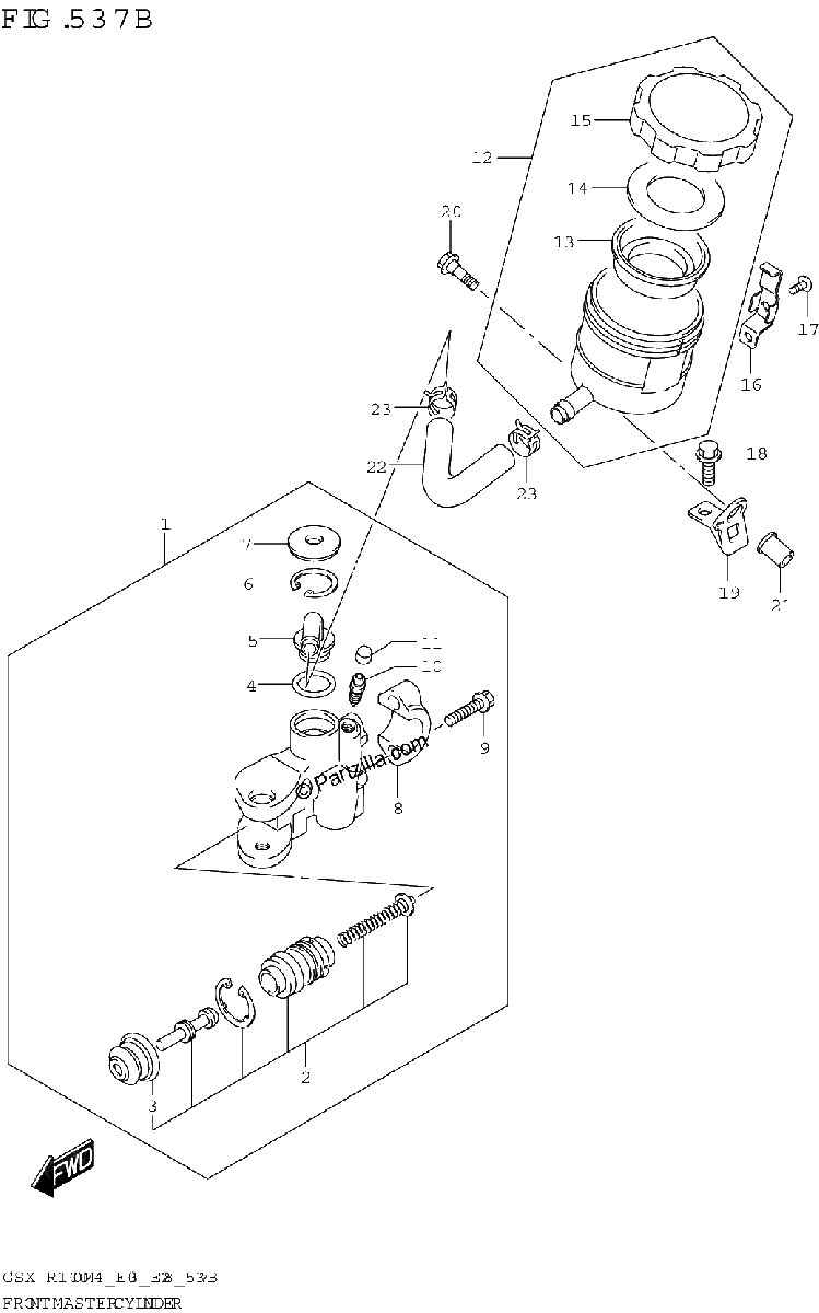 Diagrama de FRONT MASTER CYLINDER