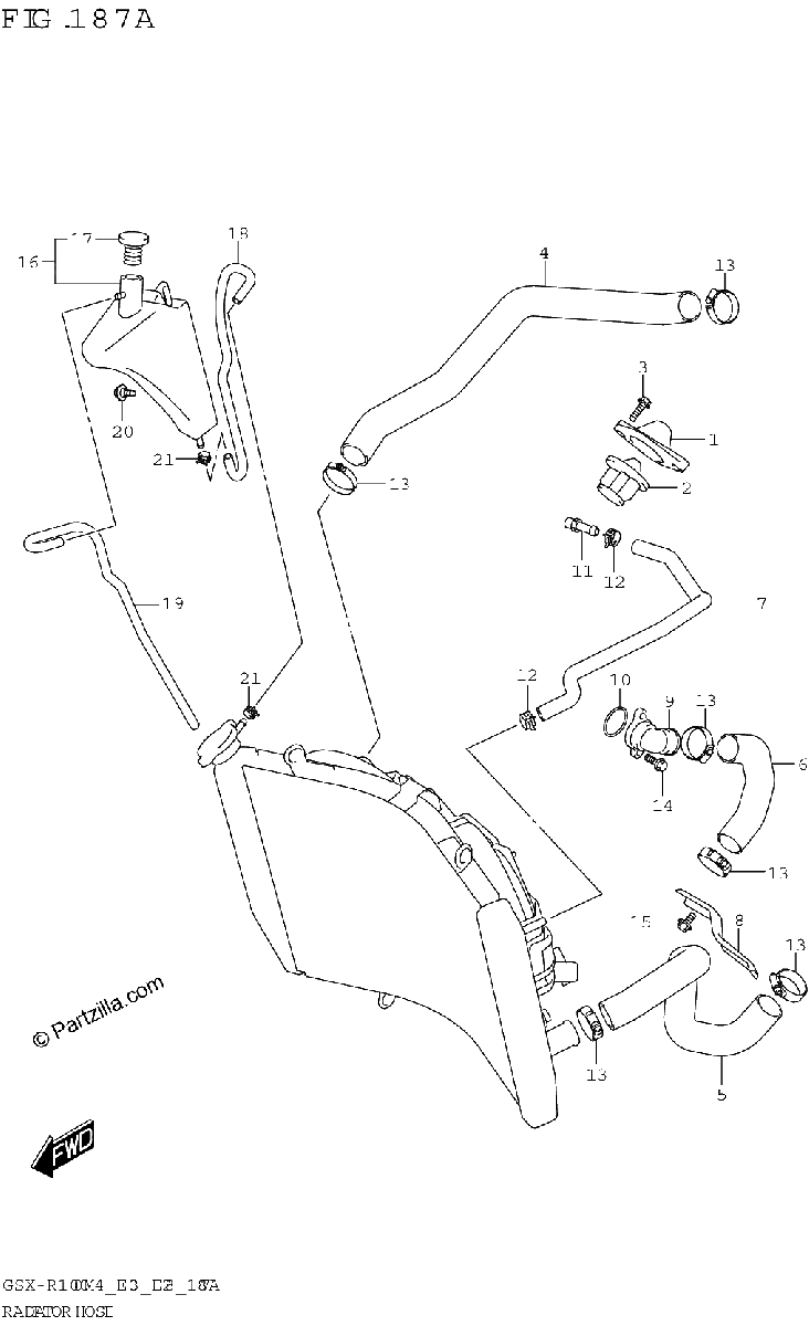 Diagrama de RADIATOR HOSE