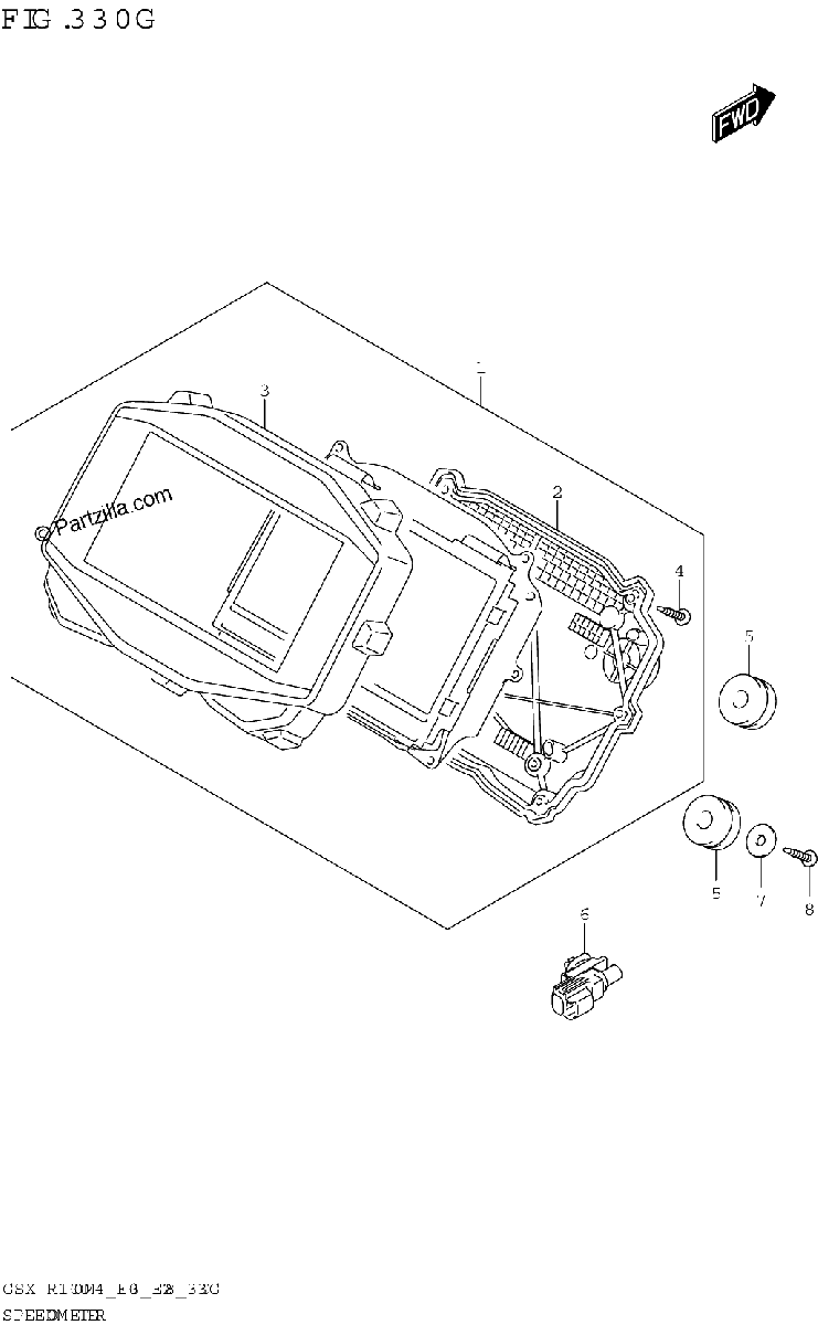 Diagrama de SPEEDOMETER GSX R1000RA GSX R1000RZA E28