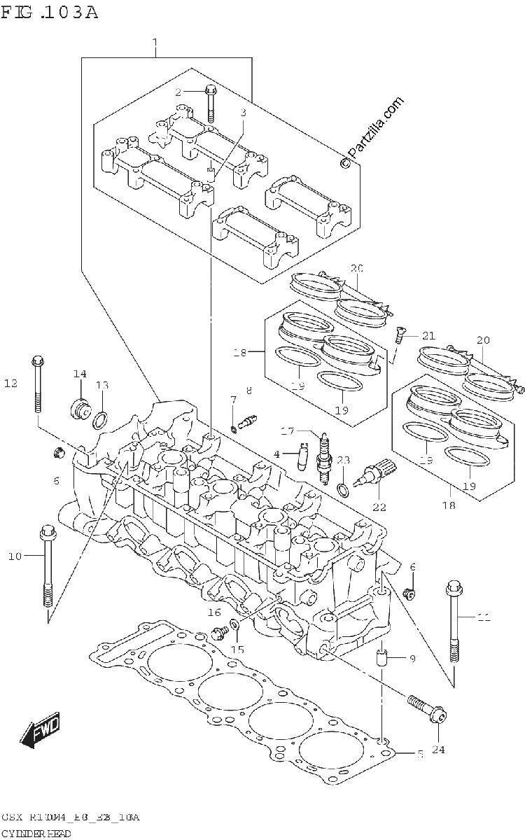 Diagrama de CYLINDER HEAD