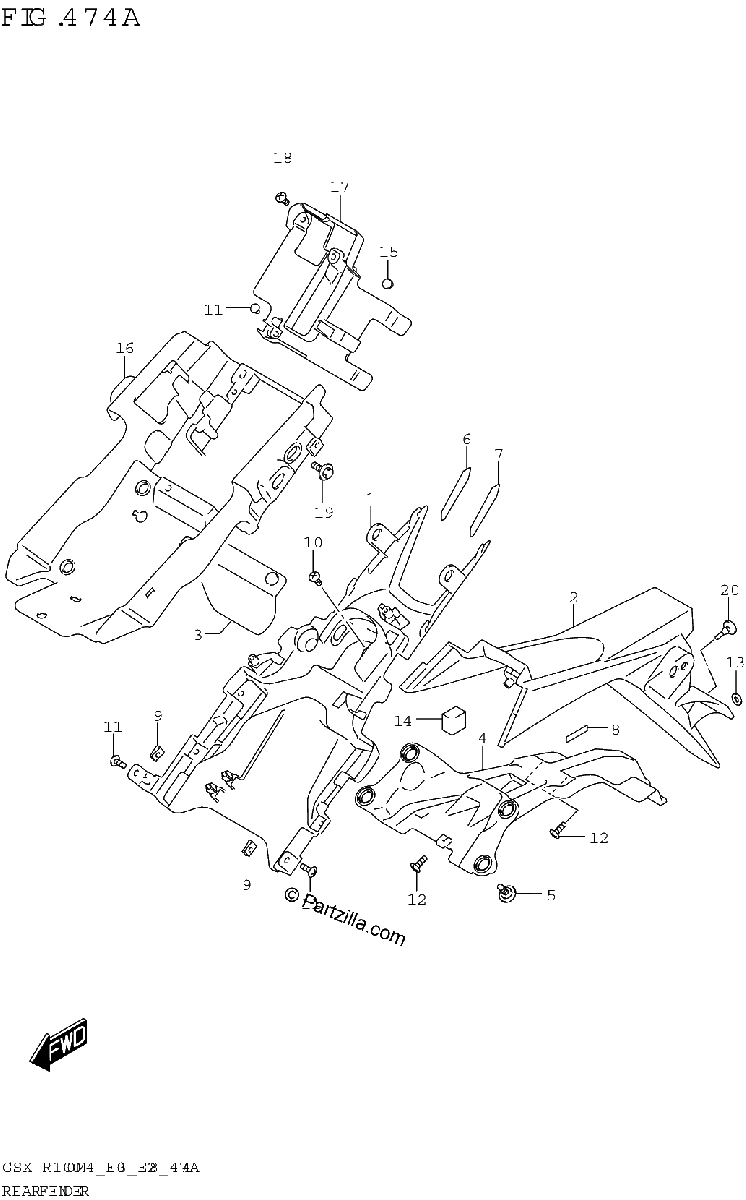Diagrama de REAR FENDER
