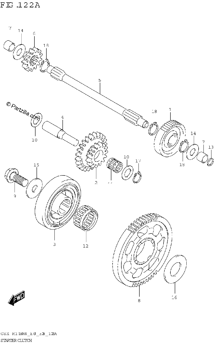 Diagrama de STARTER CLUTCH