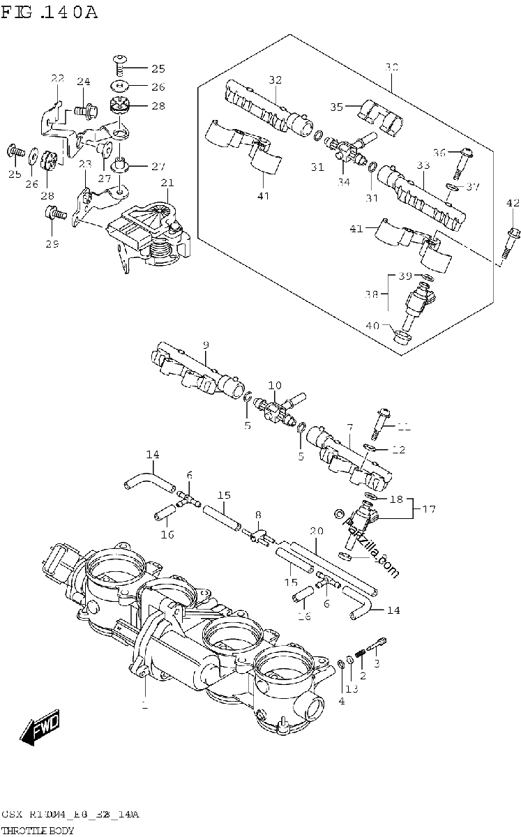 Diagrama de THROTTLE BODY E03 E28