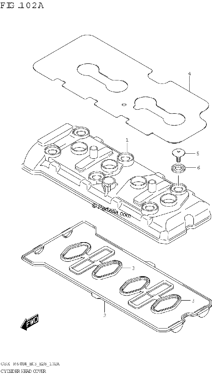 Diagrama de CYLINDER HEAD COVER