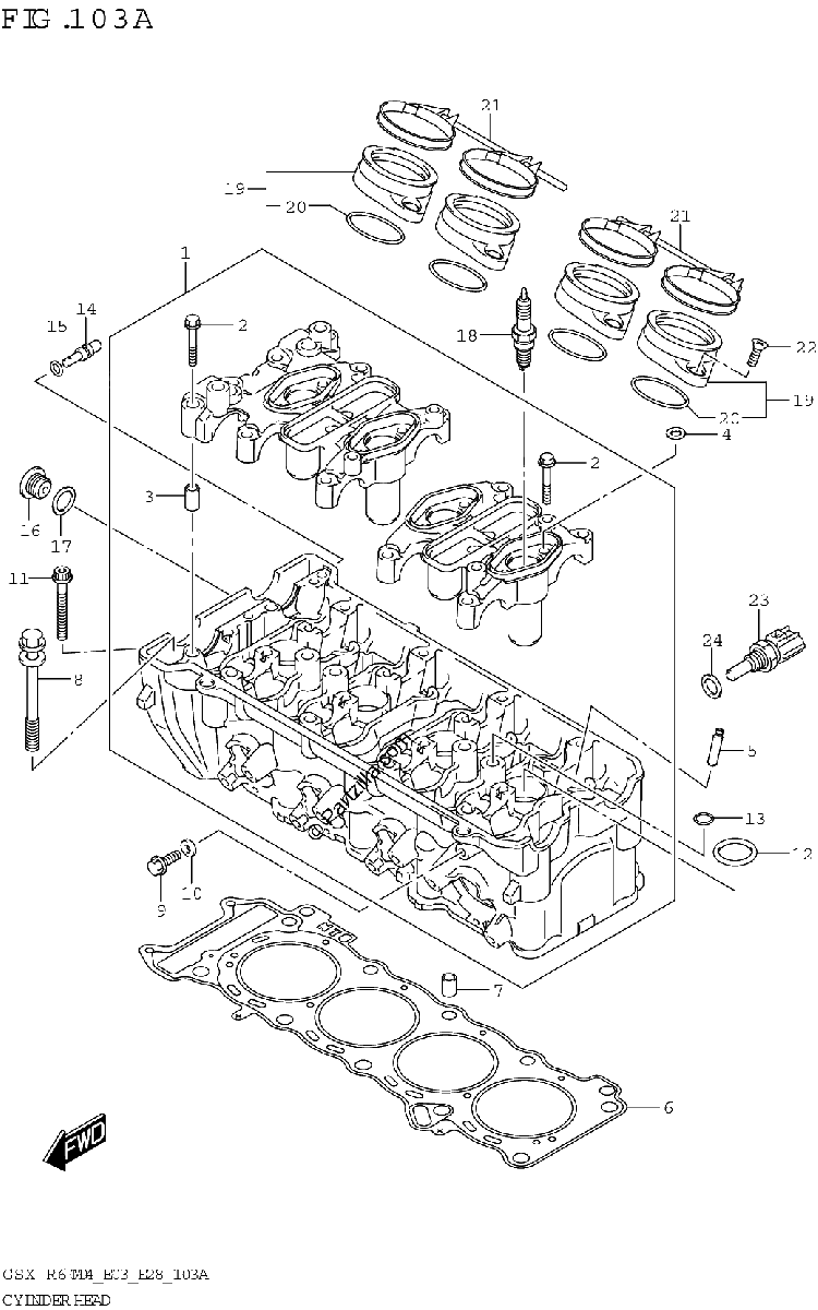 Diagrama de CYLINDER HEAD