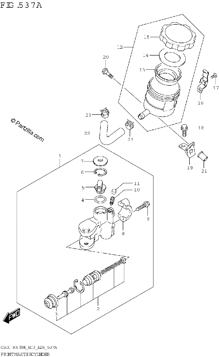 Diagrama de FRONT MASTER CYLINDER