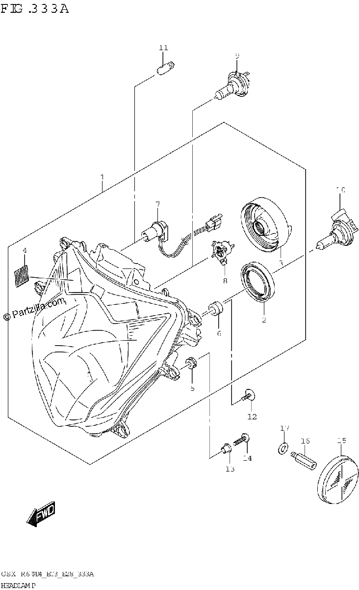 Diagrama de HEADLAMP