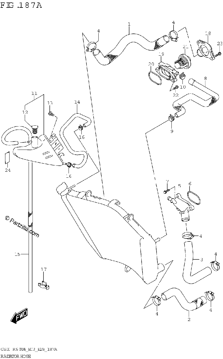 Diagrama de RADIATOR HOSE