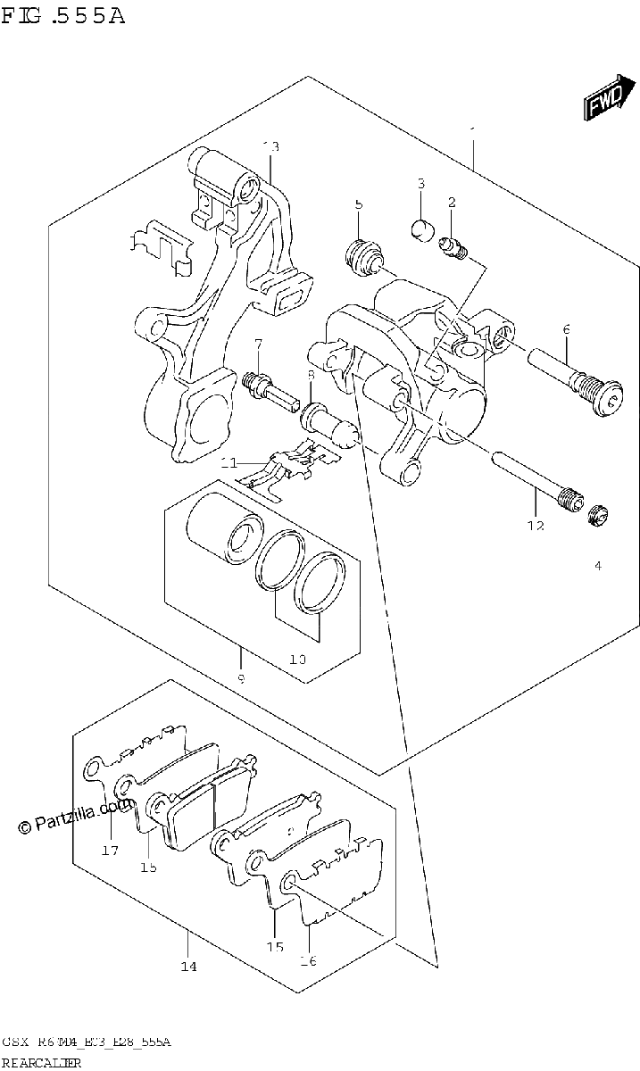 Diagrama de REAR CALIPER