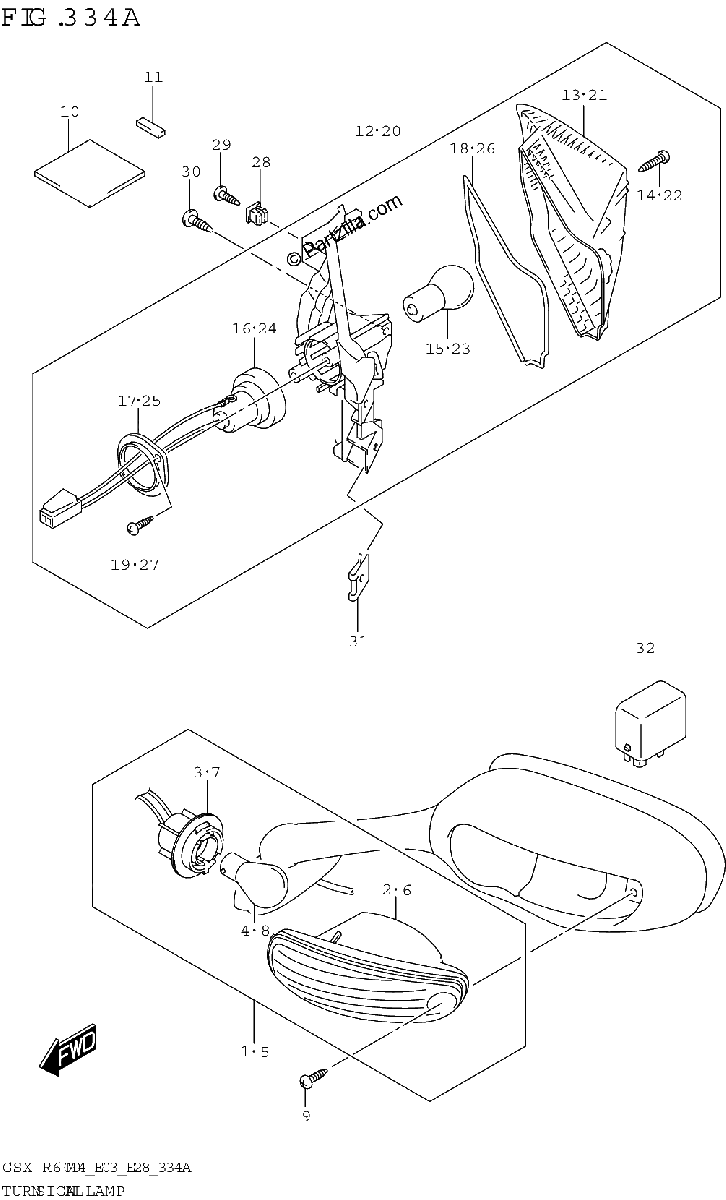 Diagrama de TURNSIGNAL LAMP
