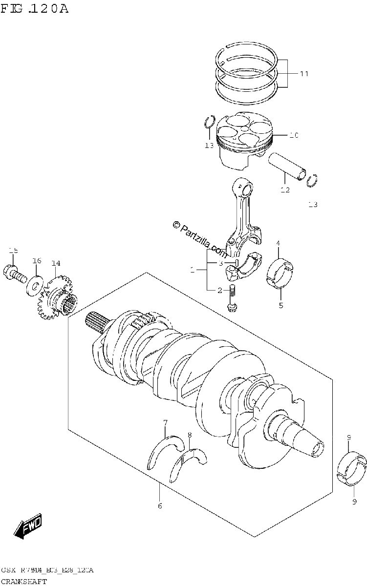 Diagrama de CRANKSHAFT